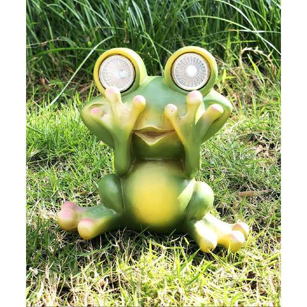zhong_hua Solar Powered Frog Outdoor LED Garden Light Decor Wayfair Canada